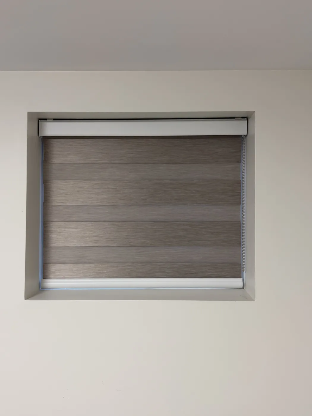 Custom grey zebra blinds